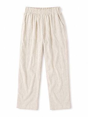 Petite Elastic Beige Pants